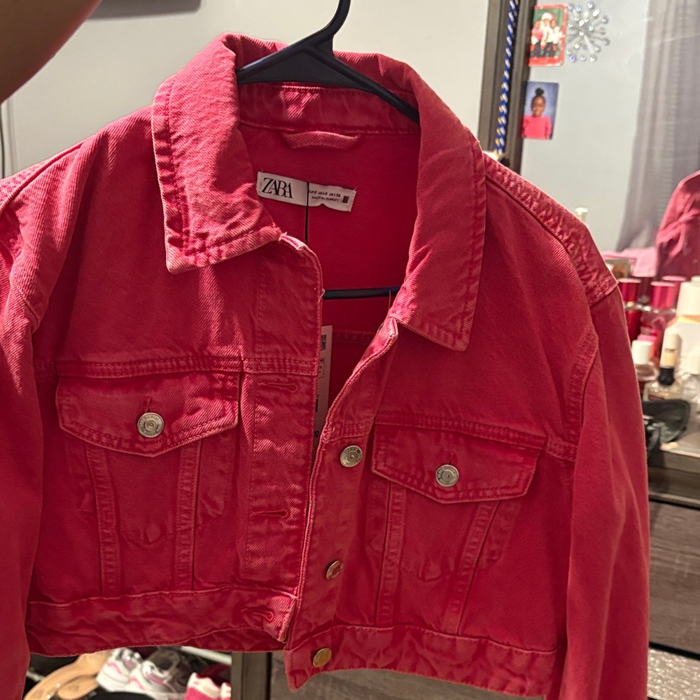 Zara Kids Bright Pink Jean Jacket